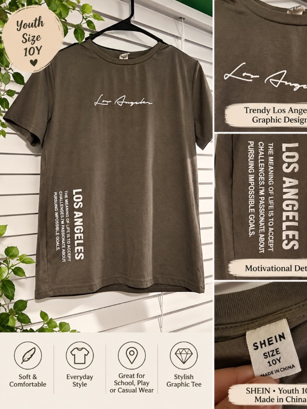 SHEIN Boy's Graphic Tee Size 10